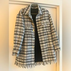 GORGEOUS Retrofete jacket with fringe detail 🖤🩶🤍